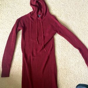Hooded sweater dress